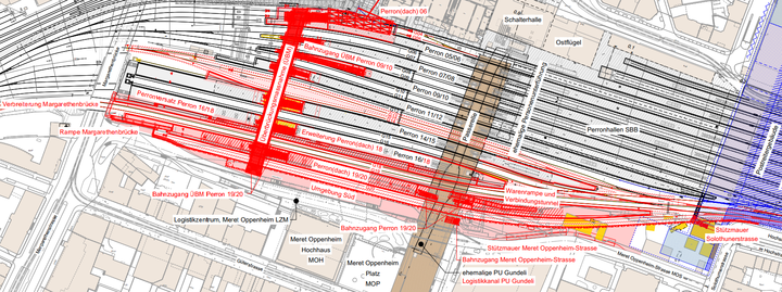 RI-TW-Passerelle SBB Lageplan